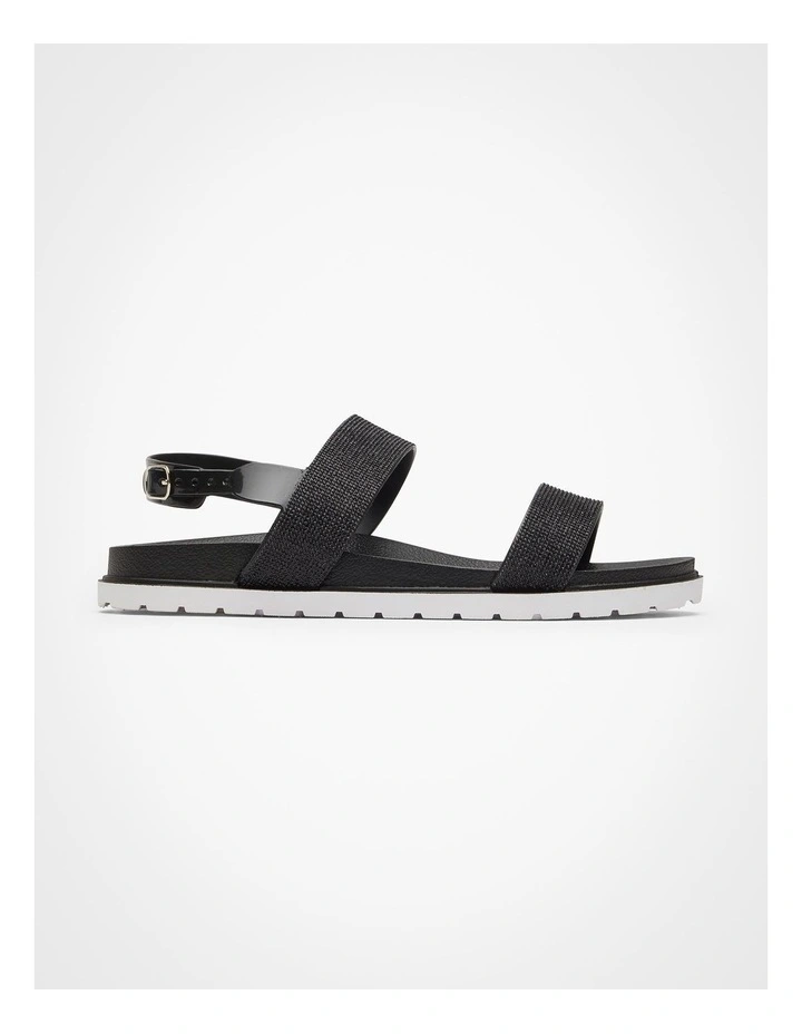 Bling Jelly Sandal in Black image 1