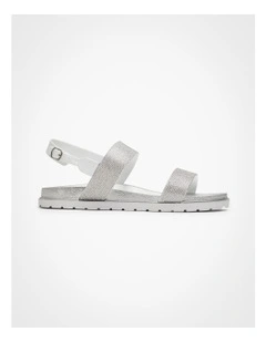 Bling Jelly Sandal in Silver