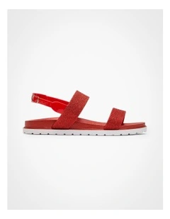 Bling Jelly Sandal in Red