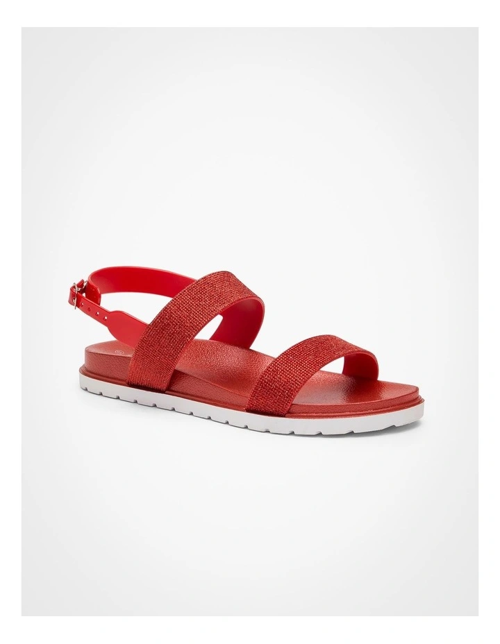 Bling Jelly Sandal in Red image 2