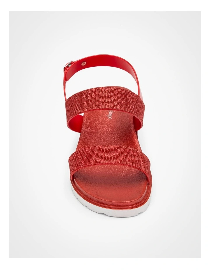 Bling Jelly Sandal in Red image 3