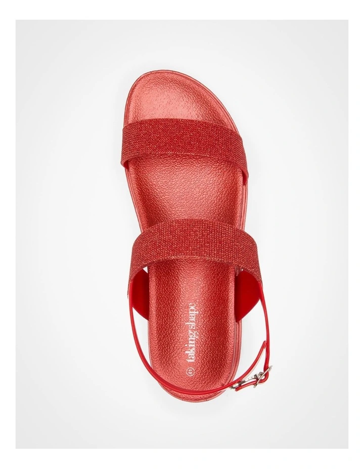 Bling Jelly Sandal in Red image 4