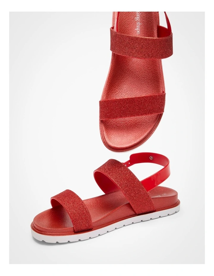 Bling Jelly Sandal in Red image 5