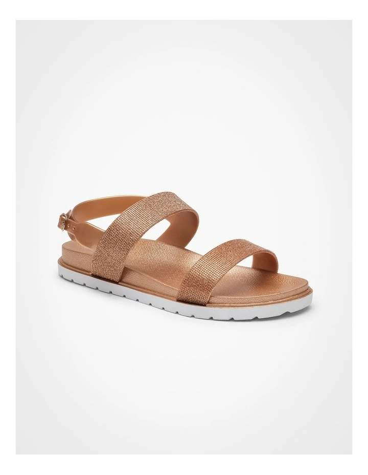 Bling Jelly Sandal in Rose Gold image 2