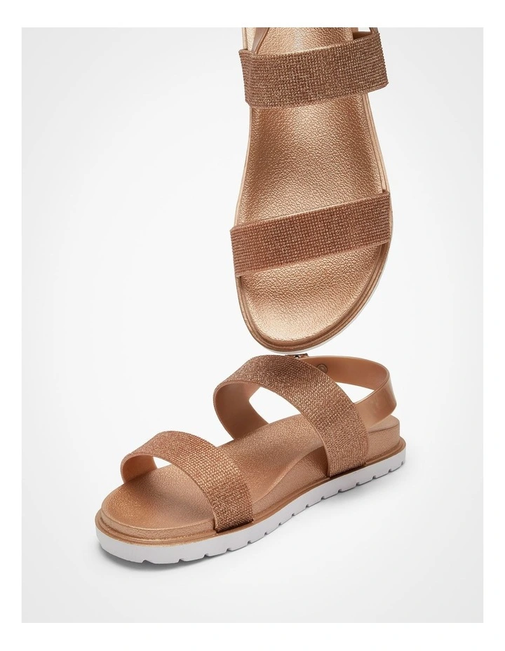 Bling Jelly Sandal in Rose Gold image 4