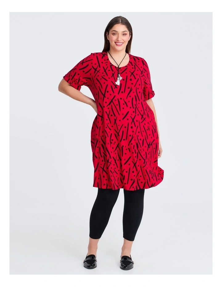 Natural Laurie Dress in Abstract Spot image 1