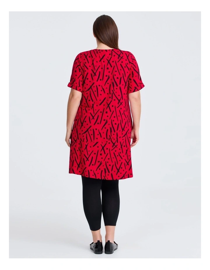 Natural Laurie Dress in Abstract Spot image 2
