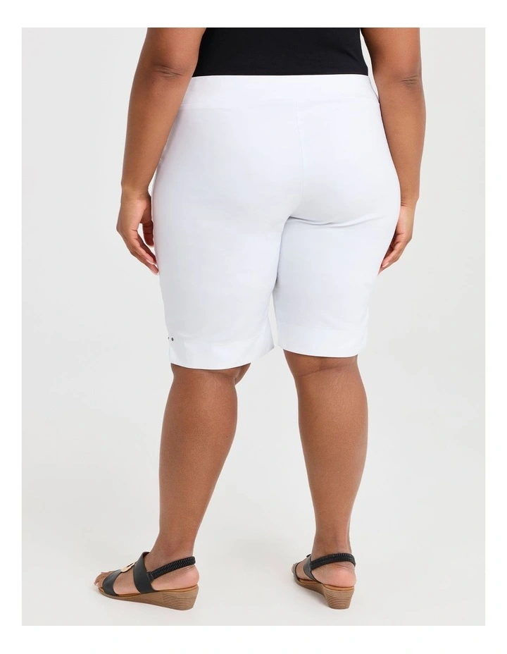 Petite Editorial Base Pocket Short in White image 2