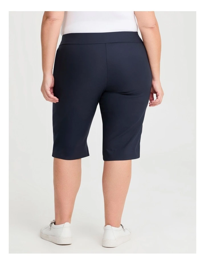 Petite Editorial Base Pocket Short in Dark Indigo image 2