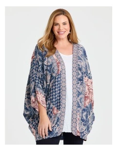 Folk Paisley Print Cape Multi