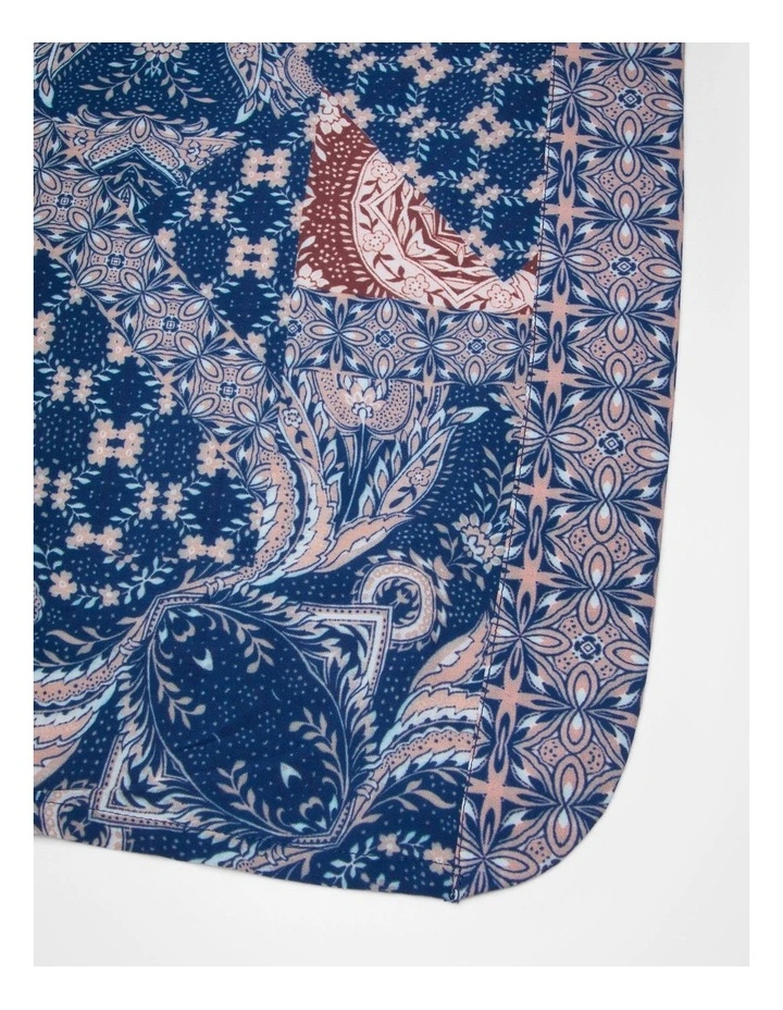 Folk Paisley Print Cape Multi image 4
