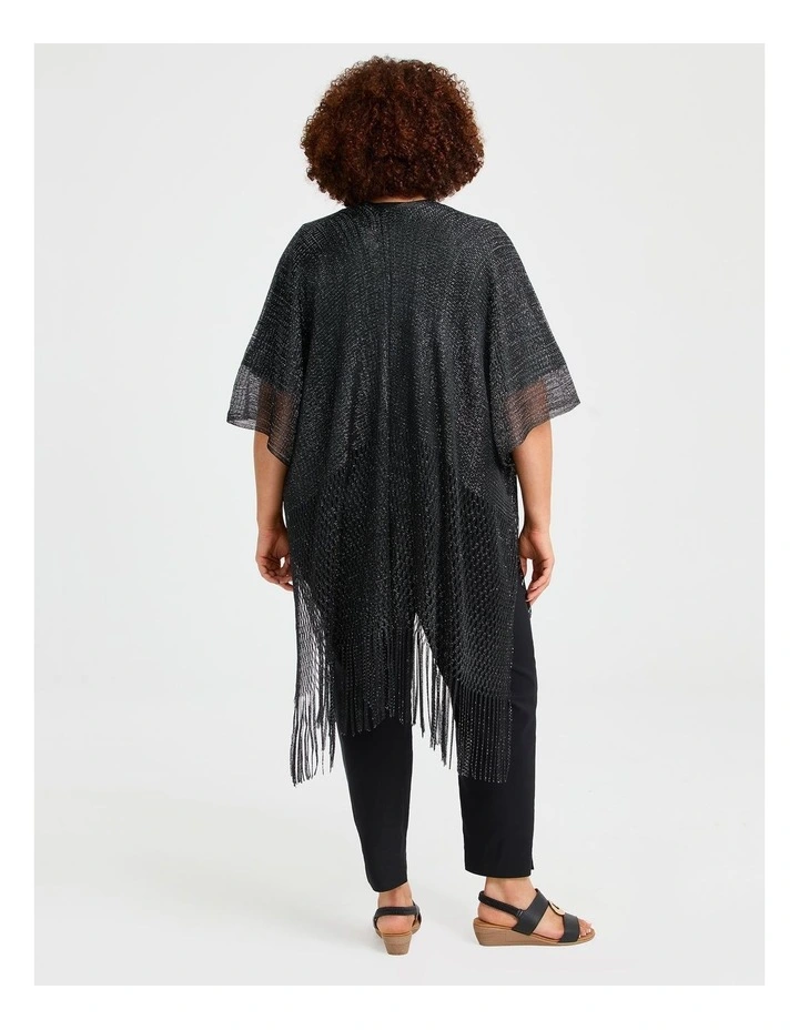 Shiny Metallic Cape Black image 2