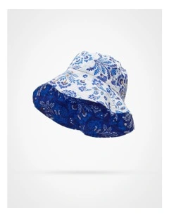 Bohemian Reversible Hat in Blue