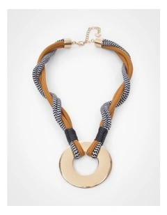 Short Multi Rope Gong Necklace Multi