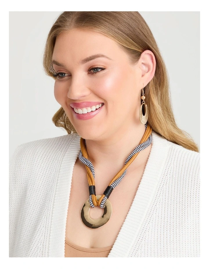 Short Multi Rope Gong Necklace Multi image 2