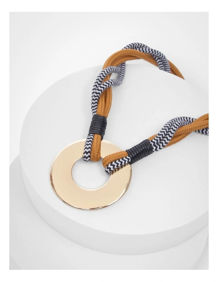 Short Multi Rope Gong Necklace Multi image 3