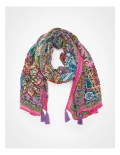 Bright Paisley Scarf in Multi