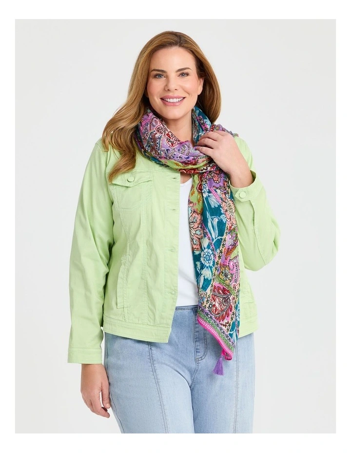 Bright Paisley Scarf in Multi image 2