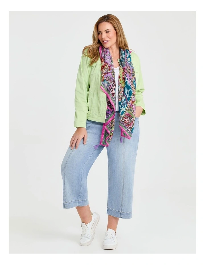 Bright Paisley Scarf in Multi image 3