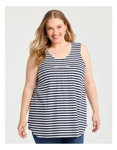 Rosie Stripe Tank in Navy