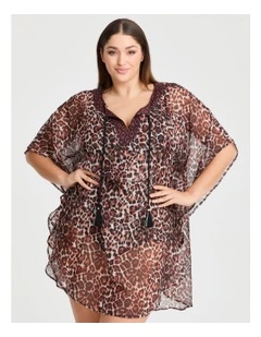 Animal Print Swim Poncho Animal