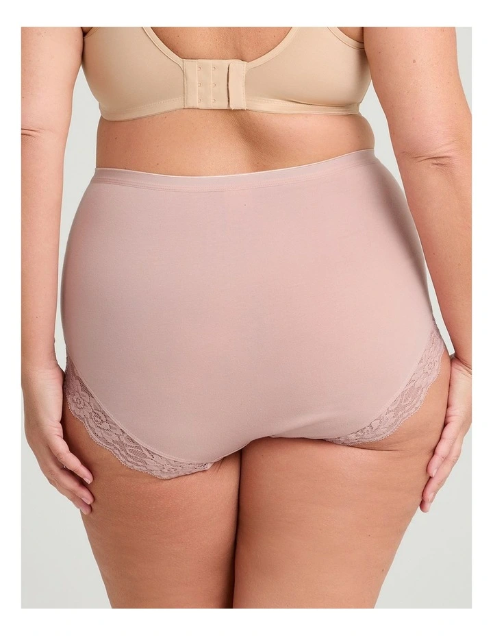 Cotton Lace Full Briefs 3 Pack in Multi image 3