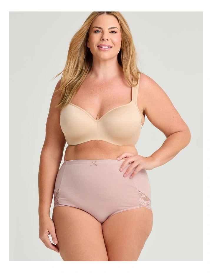 Cotton Lace Full Briefs 3 Pack in Multi image 4