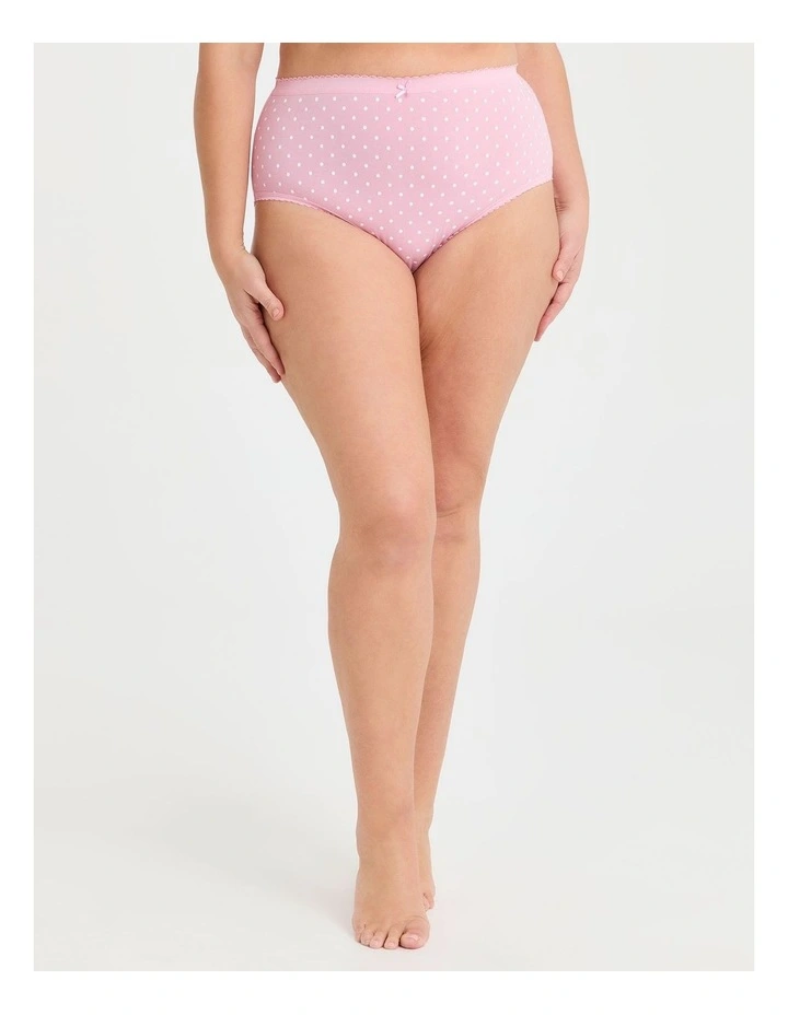 Cotton Floral Spot Briefs 5 Pack in Multi image 2