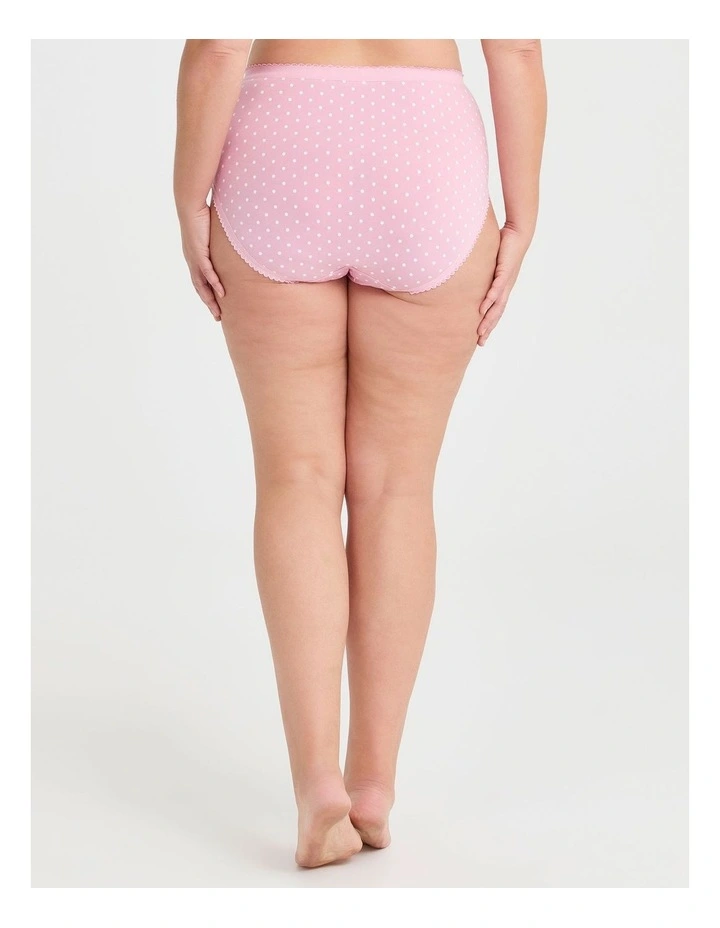 Cotton Floral Spot Briefs 5 Pack in Multi image 3