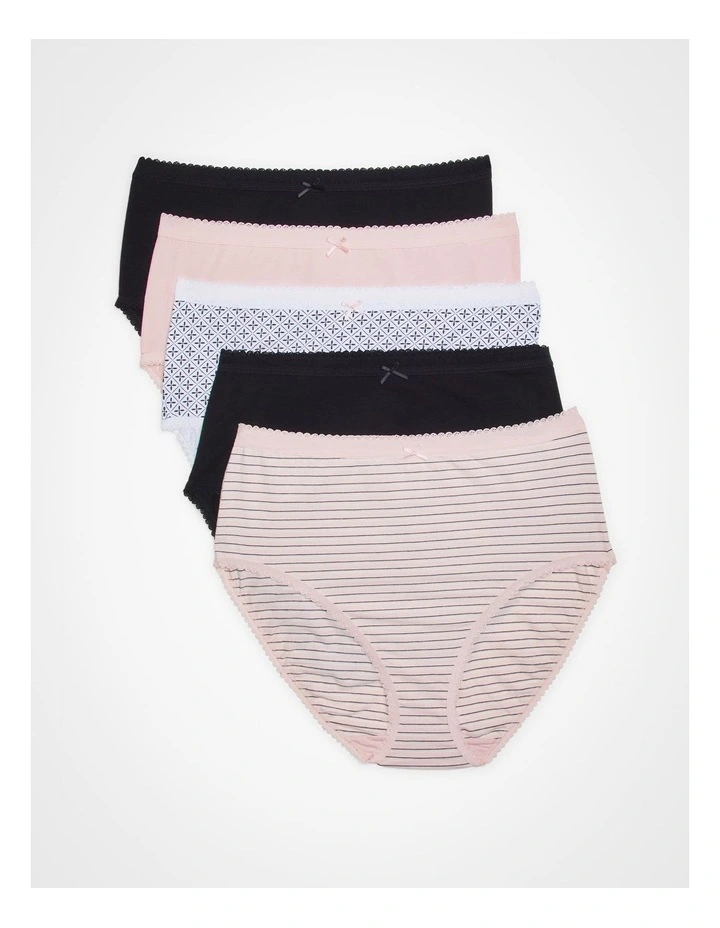 Cotton Briefs 5 Pack in Multi image 1