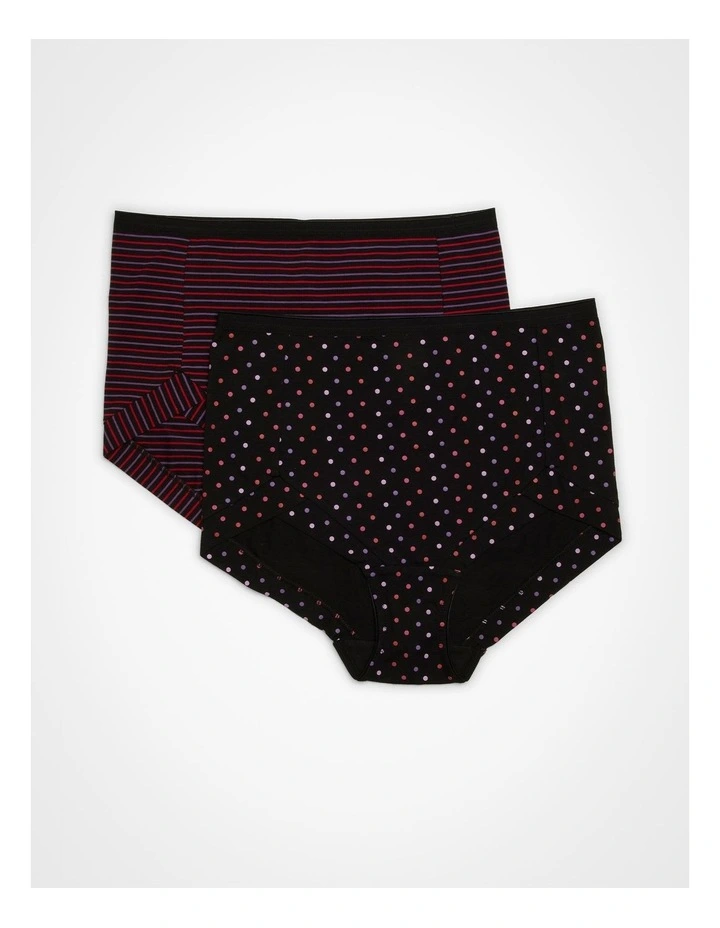 Bamboo Basic Briefs 2 Pack in Multi image 1