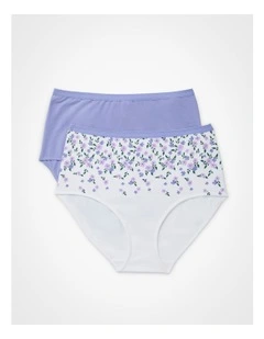 2 Pack Cotton Floral Briefs Floral
