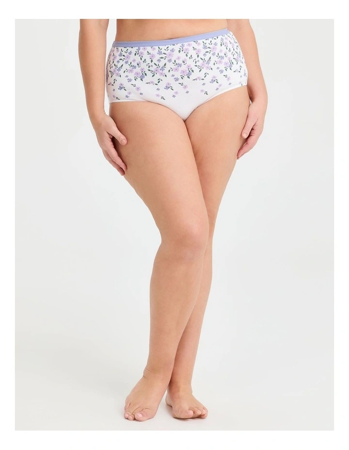 2 Pack Cotton Floral Briefs Floral image 3