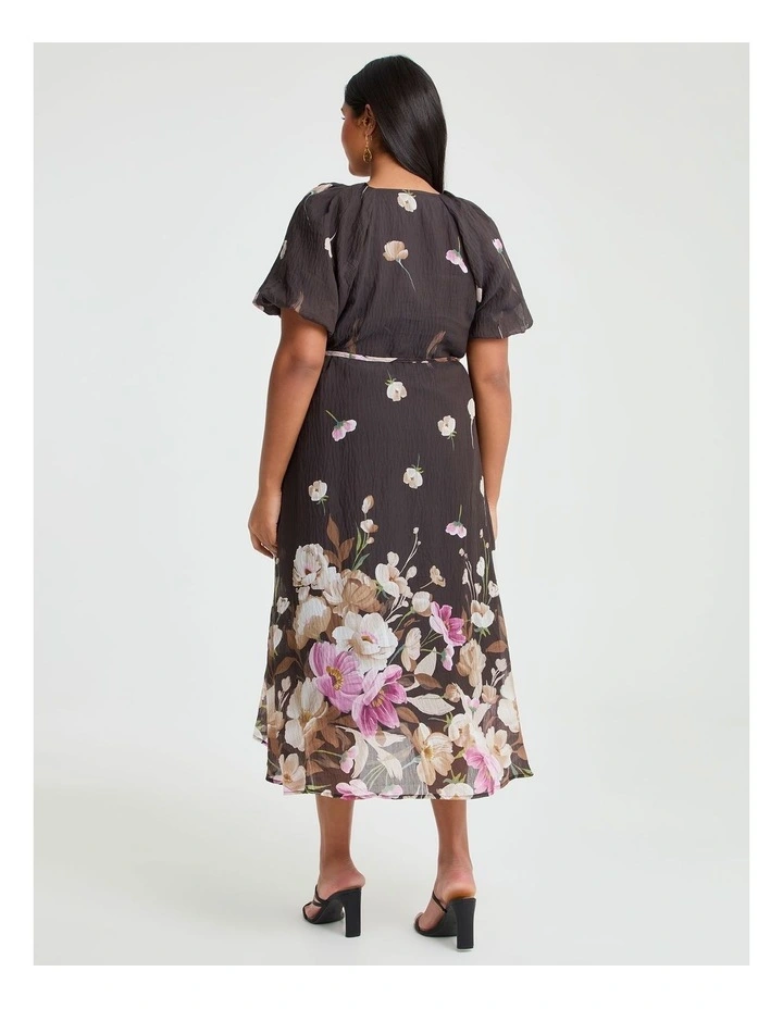 Floral Border Tencel Midi Dress Floral image 2