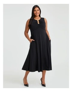 Cressida Cocktail Swing Dress Black