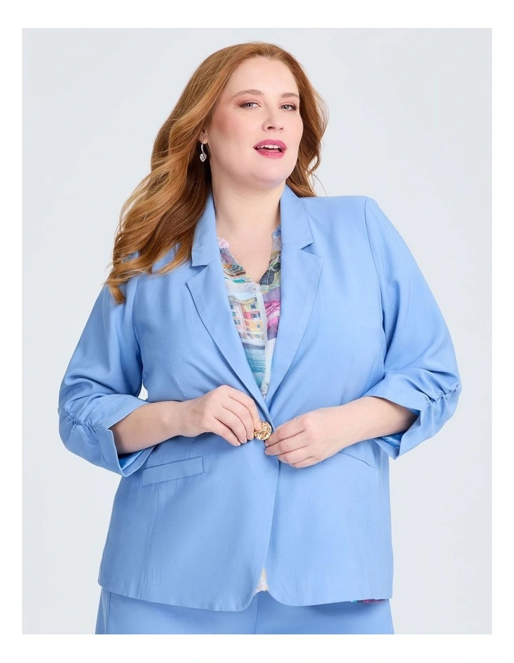 Bronte Relaxed Suit Jacket in Breeze Blue image 1