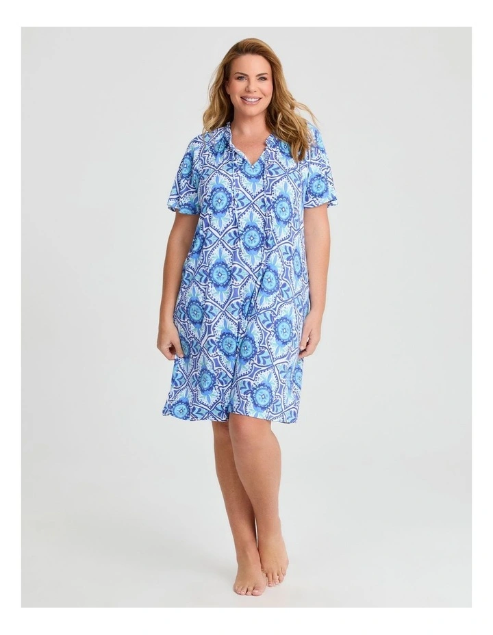 Bamboo Tiles Print Nightie in Print image 1