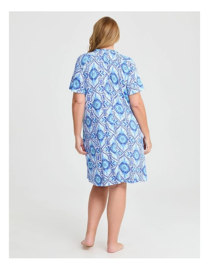Bamboo Tiles Print Nightie in Print image 2