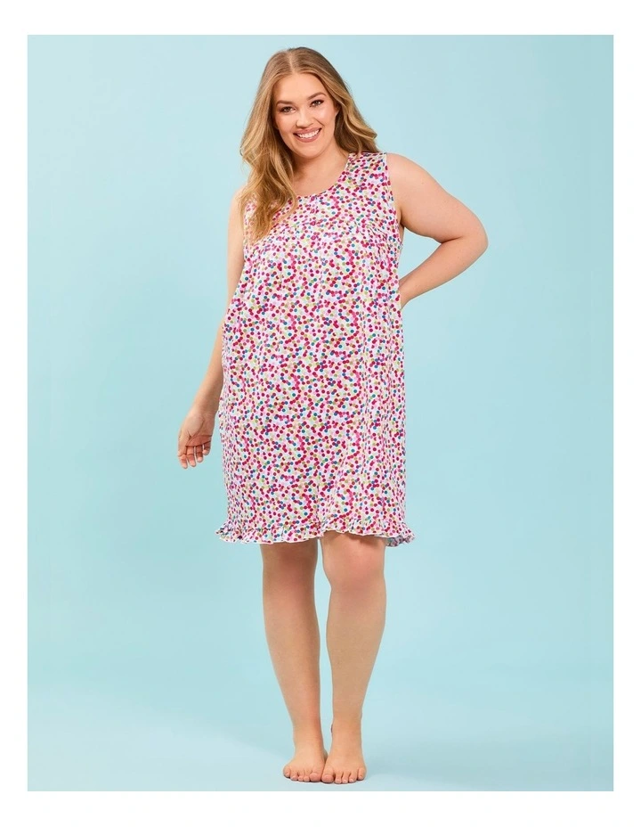 Australian Cotton Spot Nightie in Multi image 4
