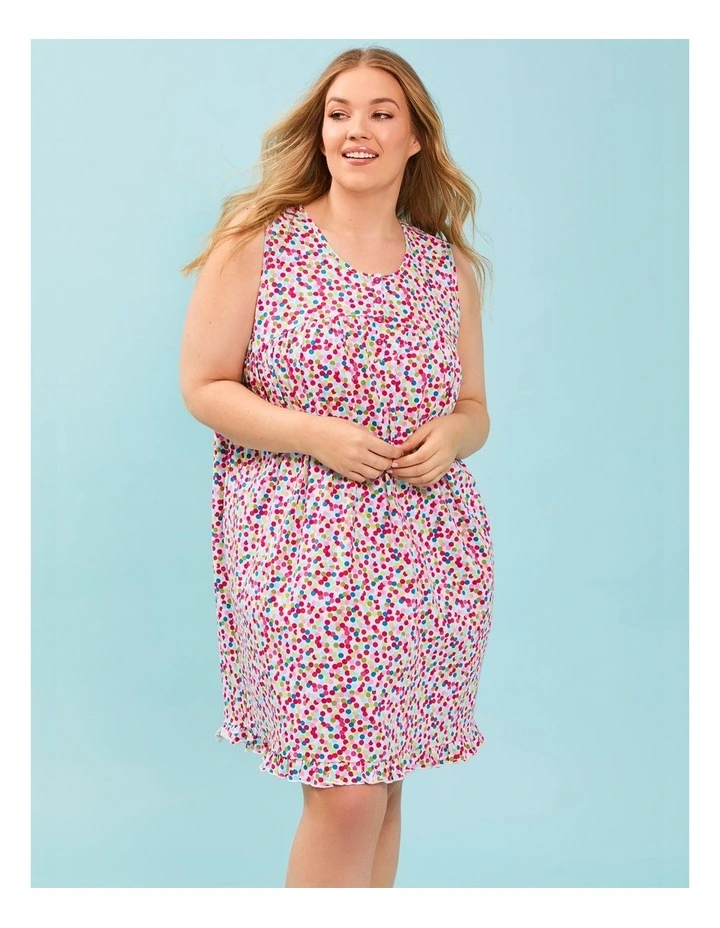 Australian Cotton Spot Nightie in Multi image 5