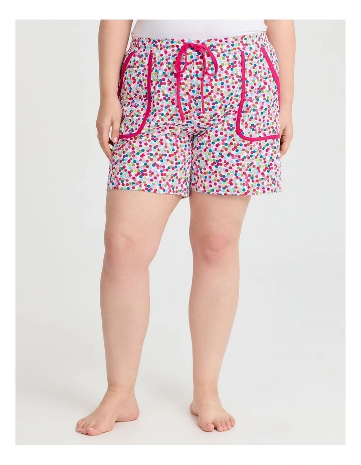 Australian Cotton Spot Pj Short in Print image 1