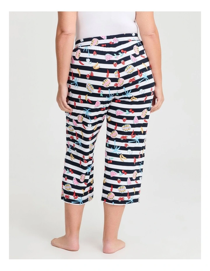 Bamboo Coastal Pyjama 3/4 Pant in Print image 2