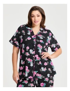 Marilyn Rose Pyjama Shirt in Print