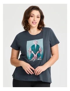 Cotton Marilyn Rose T-shirt Cement