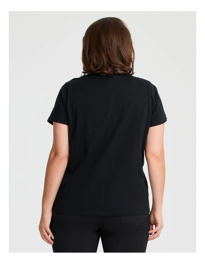 Cotton Marilyn Portrait T-shirt Black image 2