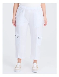 Castaway Cargo 3/4 Pocket Pant White