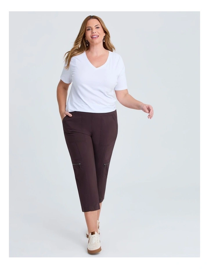 Castaway Cargo 3/4 Pocket Pant in Chocolate image 1