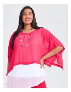 Chiffon Enya Overtop in Watermelon