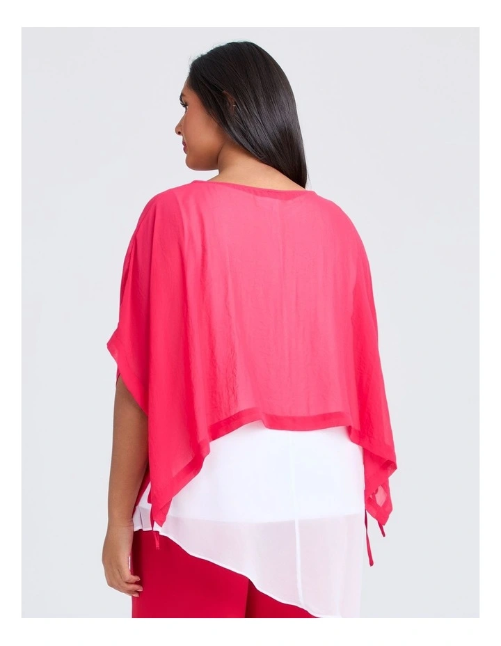 Chiffon Enya Overtop in Watermelon image 2