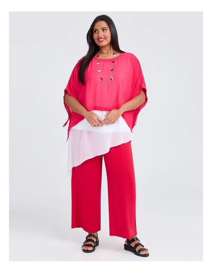 Chiffon Enya Overtop in Watermelon image 3